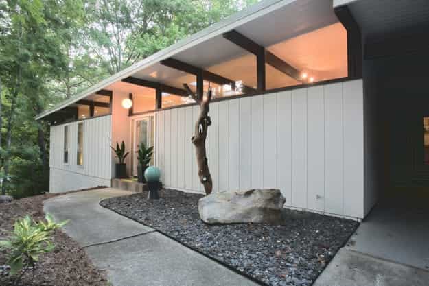 geometric landscape designs mid century modern homes