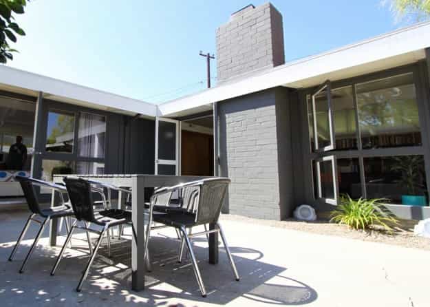 geometric landscape designs mid century modern homes
