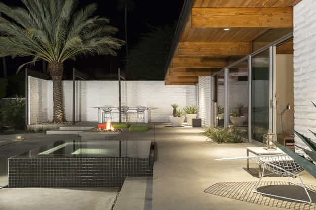 geometric landscape designs mid century modern homes