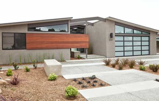 geometric landscape designs mid century modern homes