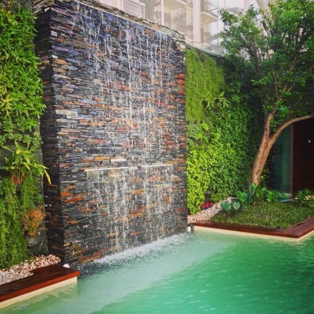 modern water features home decorating yard landscaping