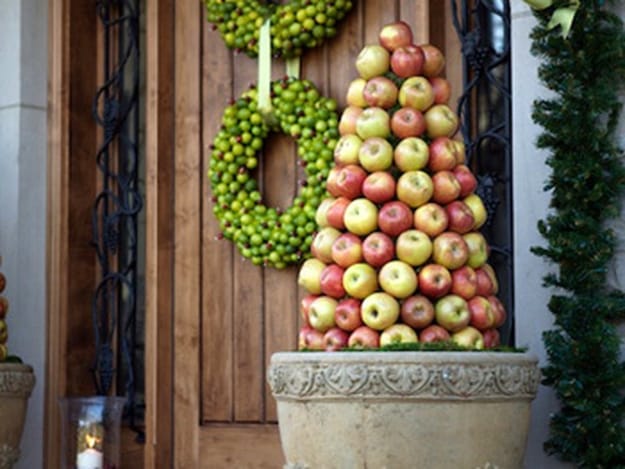 apple topiary outdoor home decor