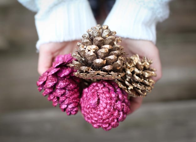 handmade shiny accents fall decorating ideas