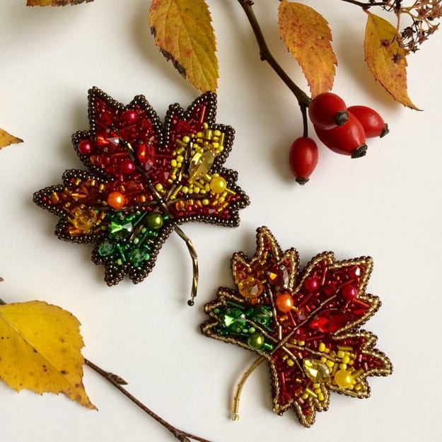 handmade shiny accents fall decorating ideas