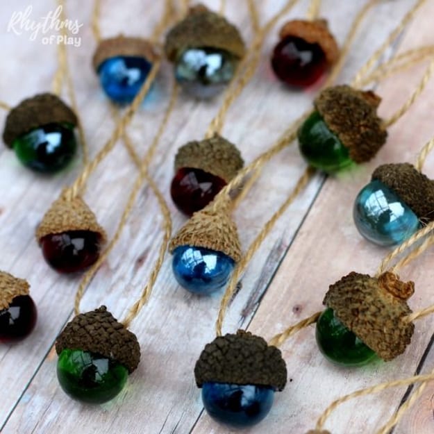 handmade shiny accents fall decorating ideas