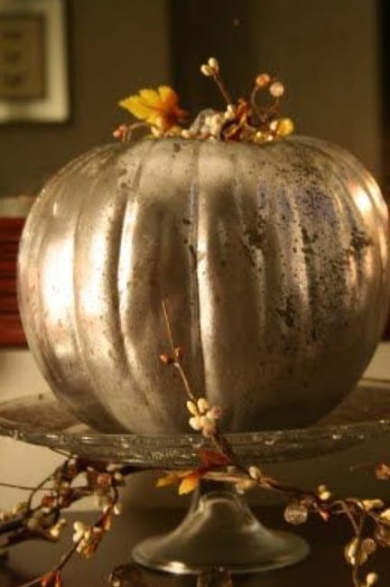 handmade shiny accents fall decorating ideas