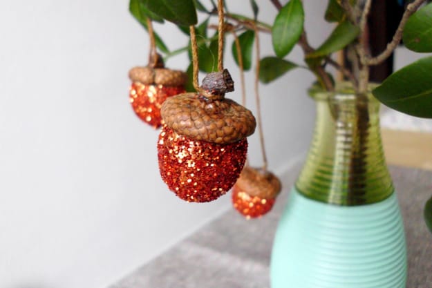 handmade shiny accents fall decorating ideas