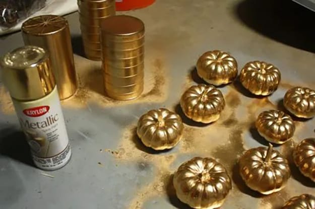 handmade shiny accents fall decorating ideas