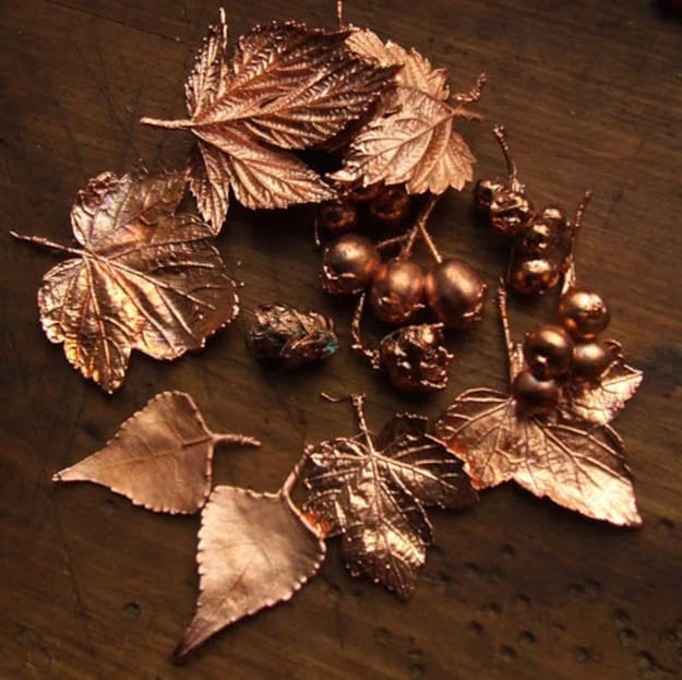 handmade shiny accents fall decorating ideas