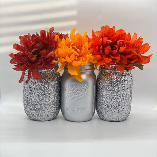 jars painted metallic color
