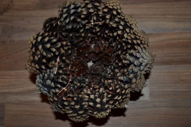 diy pinecone basket tutorial
