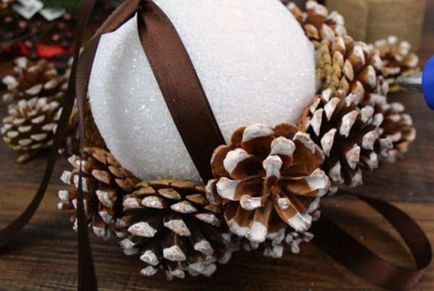 how to make pine cone topiary tutorial