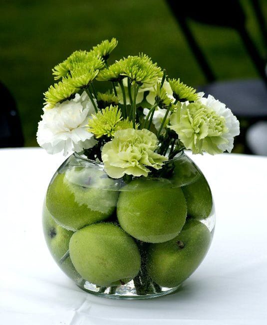 apples table decorations fall centerpieces