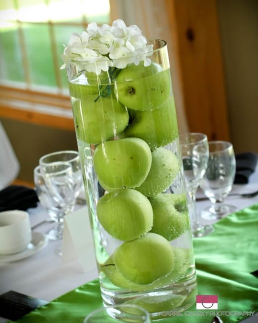 apples table decorations fall centerpieces