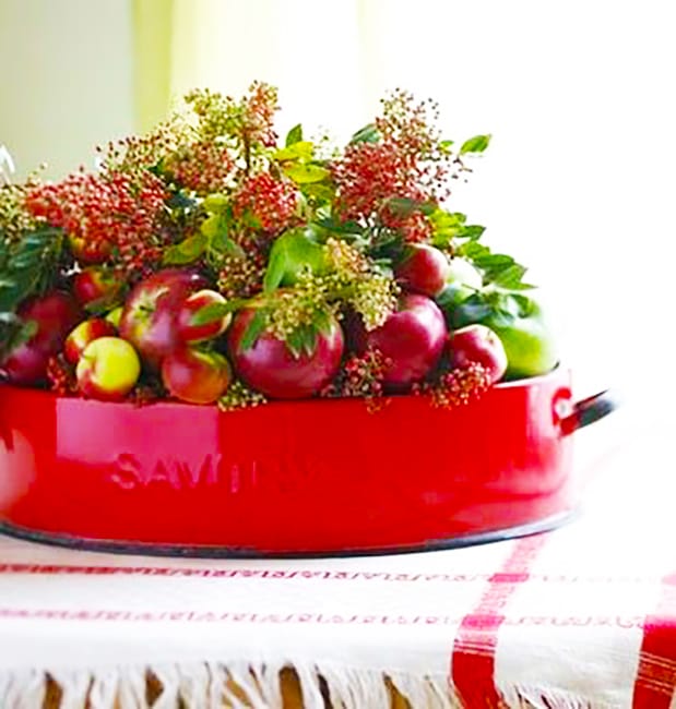 apples table decorations fall centerpieces