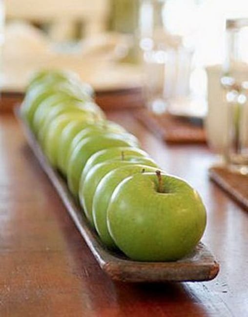 apples table decorations fall centerpieces