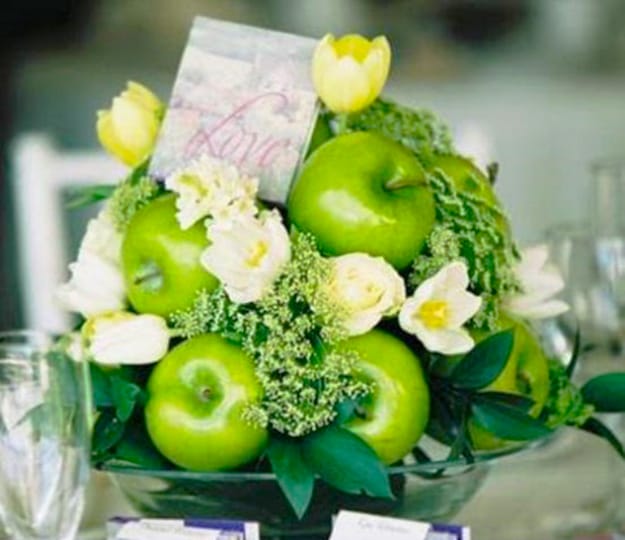 apples table decorations fall centerpieces