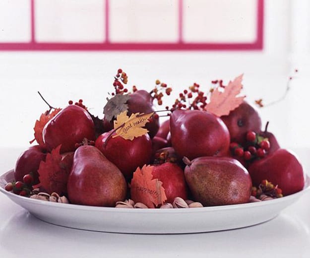 apples table decorations fall centerpieces