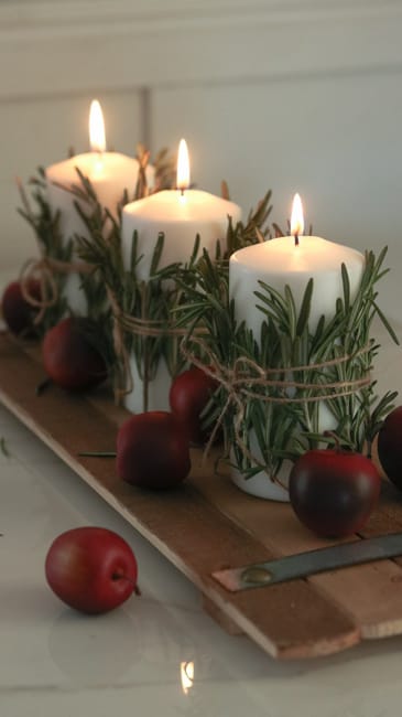 apples table decorations fall centerpieces