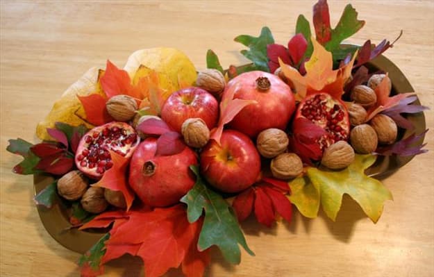 apples table decorations fall centerpieces