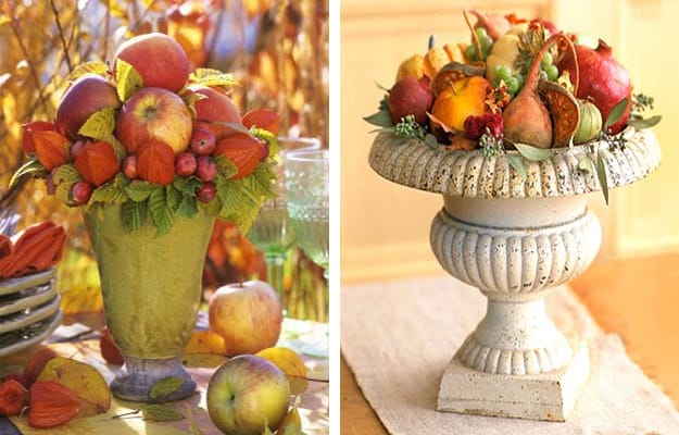 apples table decorations fall centerpieces