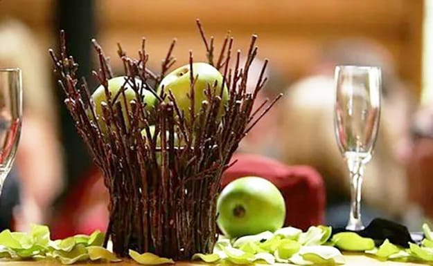 branch basket apples