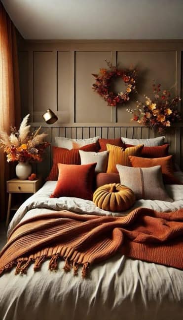 modern fall colors room decorating 