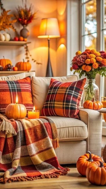 modern fall colors room decorating 