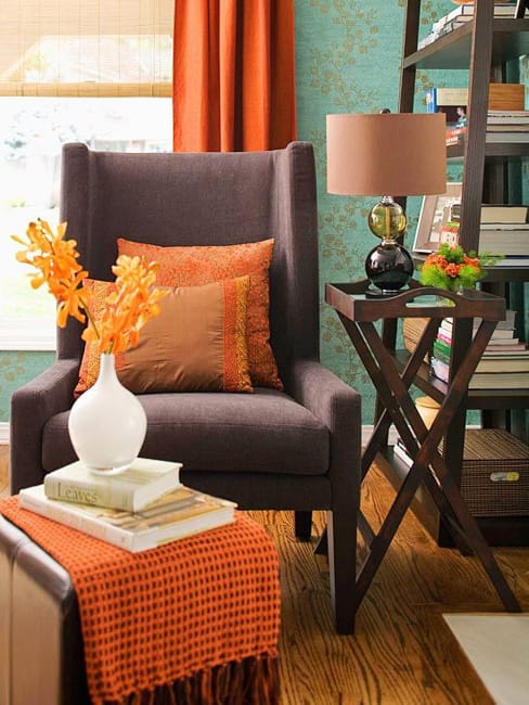 modern fall colors room decorating 