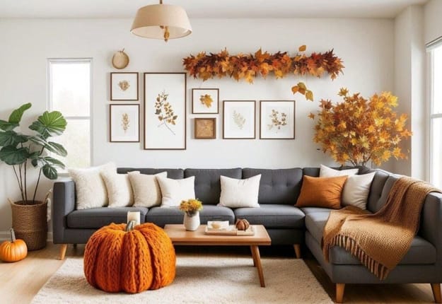 modern fall colors room decorating 