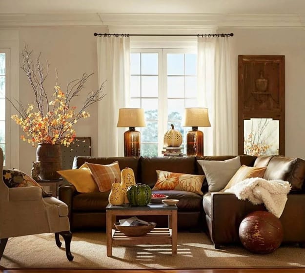 modern fall colors room decorating 