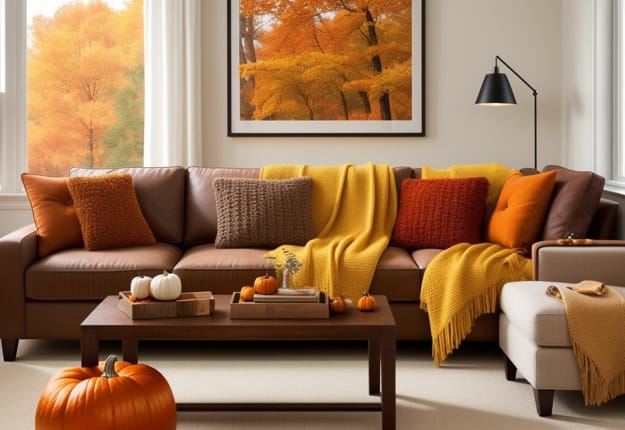 modern fall colors room decorating 