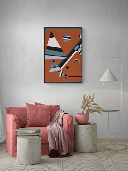 modern pink chair vase pillows room decorating
