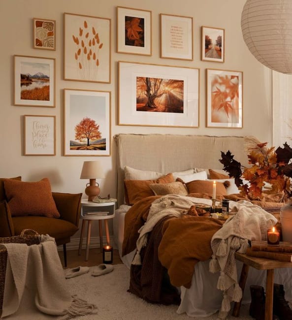 modern fall colors room decorating 