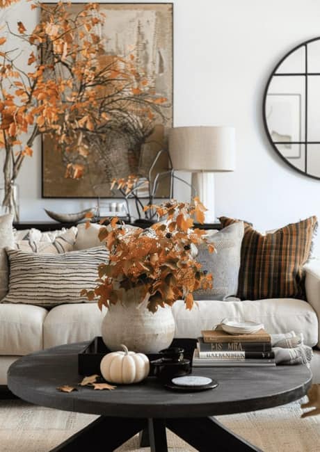 modern fall colors room decorating 