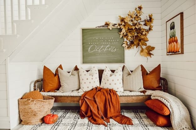 modern fall colors room decorating 