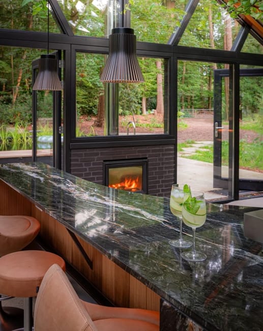 brick fireplace design
