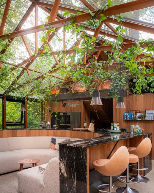glass roof ceiling design