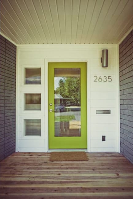 exterior door colors mid century modern style