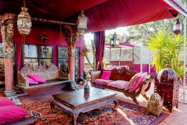 outdoor seating area indian style