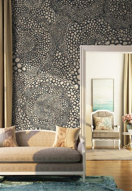 modern accent wall wall paper neutral colors