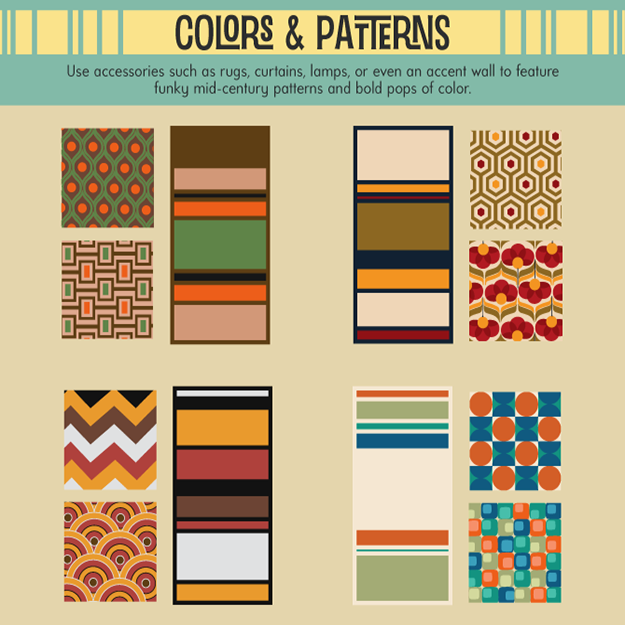 decoration patterns mid century modern homes