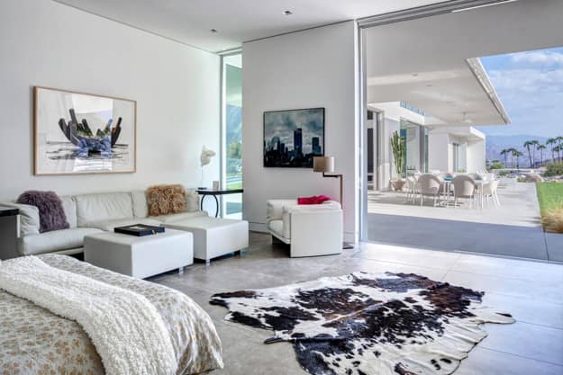 mid century style modern interiors architectural features, colors