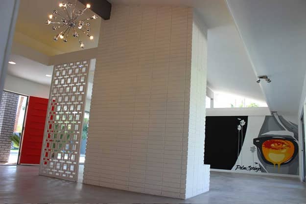 mid century style modern interiors architectural features, colors