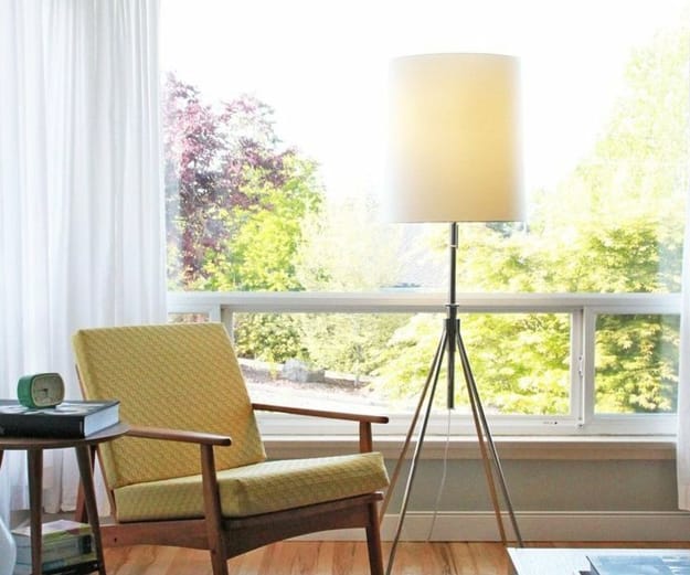mid century style modern interiors architectural features, colors