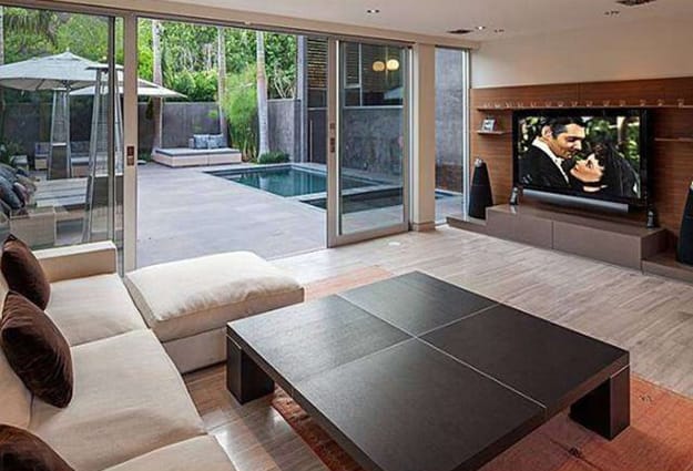 mid century style modern interiors architectural features, colors