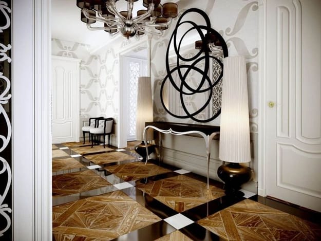 art deco home furnishings luxe textures contrasting interior colors