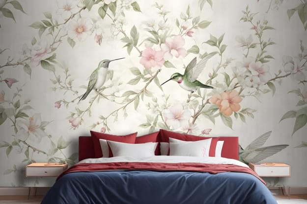 green pink wallpaper colors