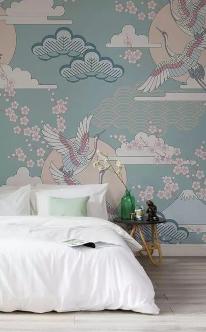 bedroom wallpaper soft pastel colors