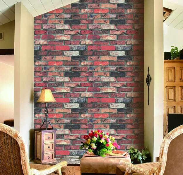 multi color brick wallpaper pattern